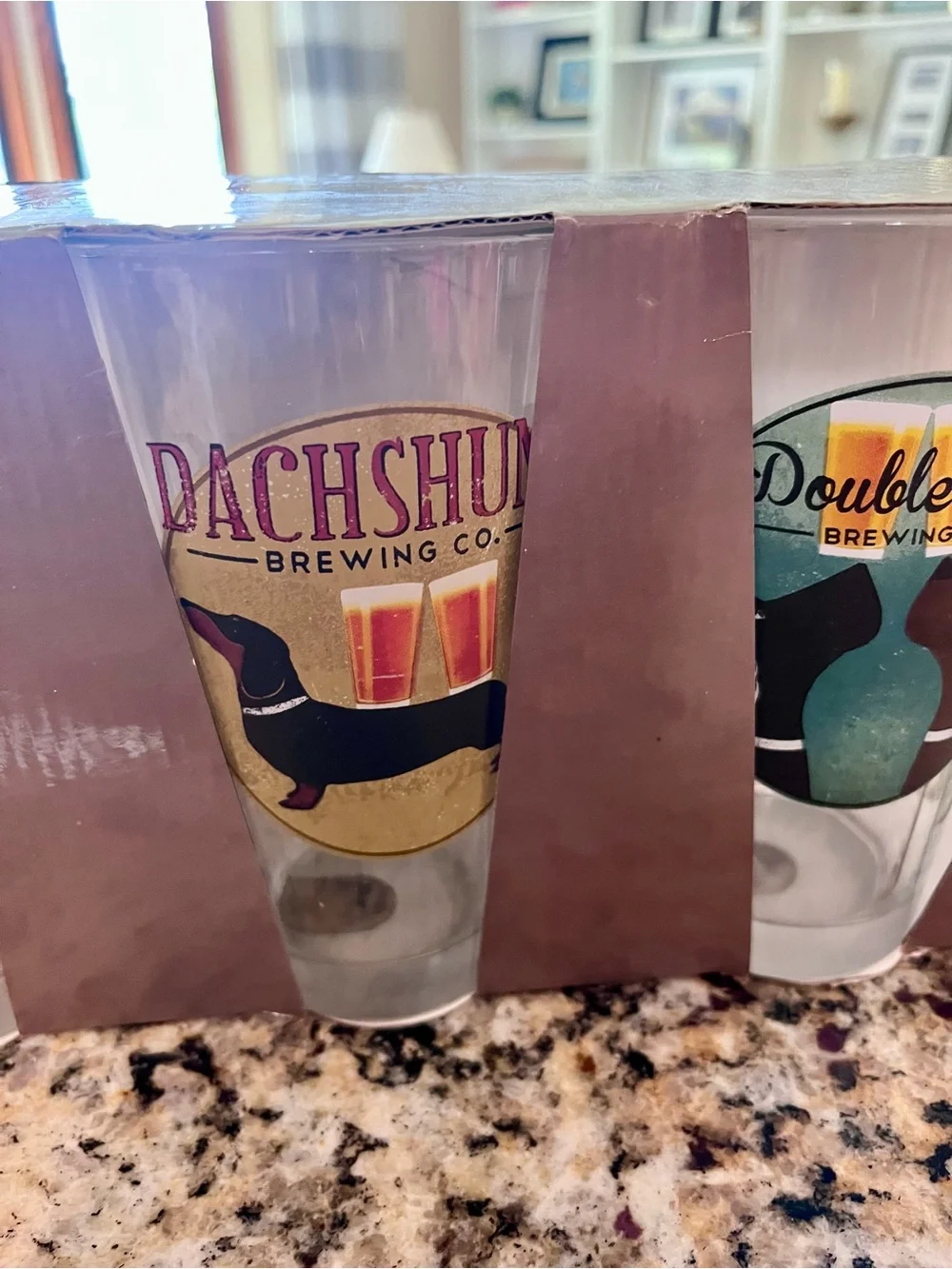 Pier 1 Dog-Theme Pub Glasses - set of 4